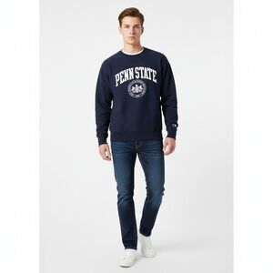 Champion Penn State Reverse Weave Crewneck Sweatshirt Large Navy